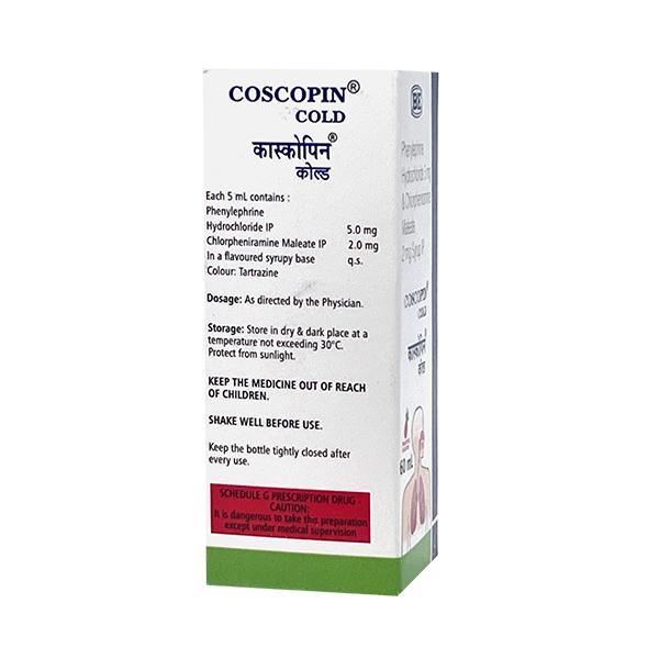 COSCOPIN COLD PINEAPPLE FLAVOUR Syrup 60ml - Cough And Cold-Cou