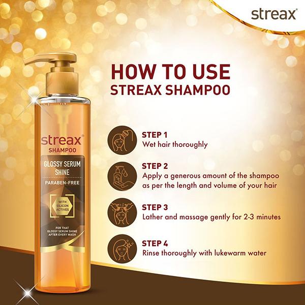 Streax Glossy Serum Shine Shampoo 1's - Shampoos