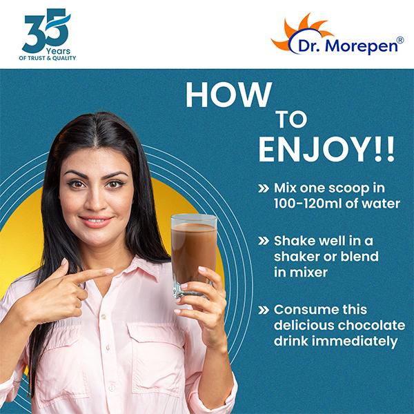 Dr. Morepen Marine Collagen Skin Protein Powder - Chocolate Flavour 250 g - Hair & Skin