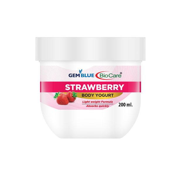 Gemblue Biocare Strawberry Body Yogurt 200 ml - Lotions & Creams