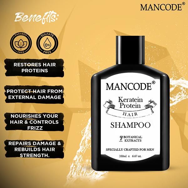 Mancode Keratin Shampoo 200 ml - Shampoos