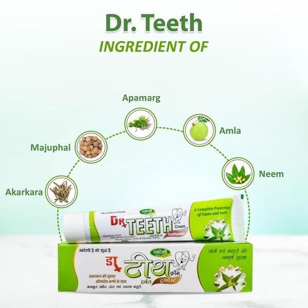 Swadeshi Dr.Teeth Cream Herbal Toothpaste 100 gm - Toothpaste