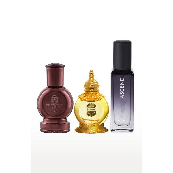 Ajmal Tempest And Mukhallat Al Wafa Cp & Ascend EDP Pack Of 3 For Men & Women 44 ml - Perfumes (Edt/Edp)