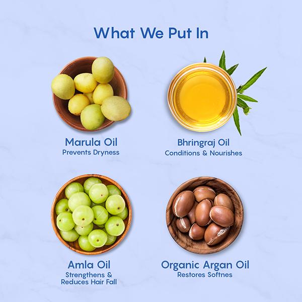 The Mom's Co. Natural Hair Oil with Argan, Marula and Organic Amla Oils 100ml - Creams, Lotions & Oils