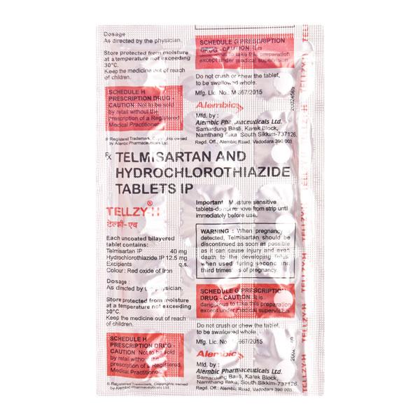Tellzy H 40mg Tablet 15'S - Hypertension-Ang