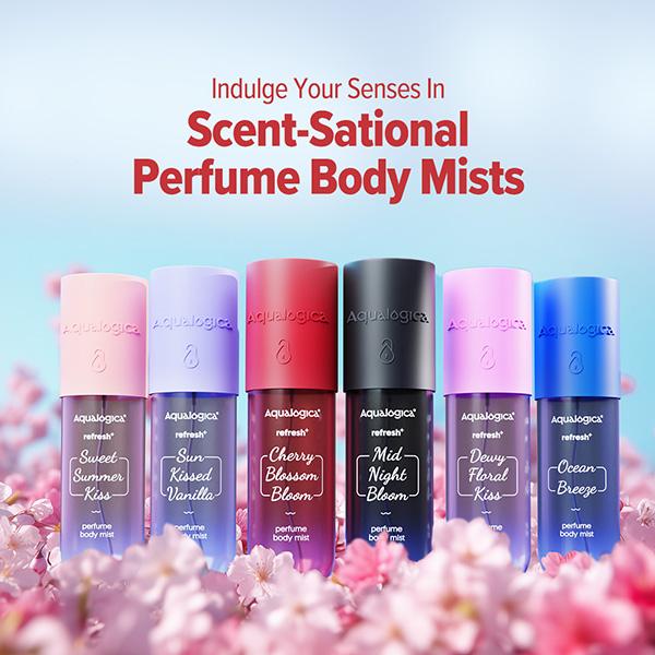 Aqualogica Refresh+ Perfume Body Mist - Cherry Blossom Bloom 150 ml - Body Mist/Spray