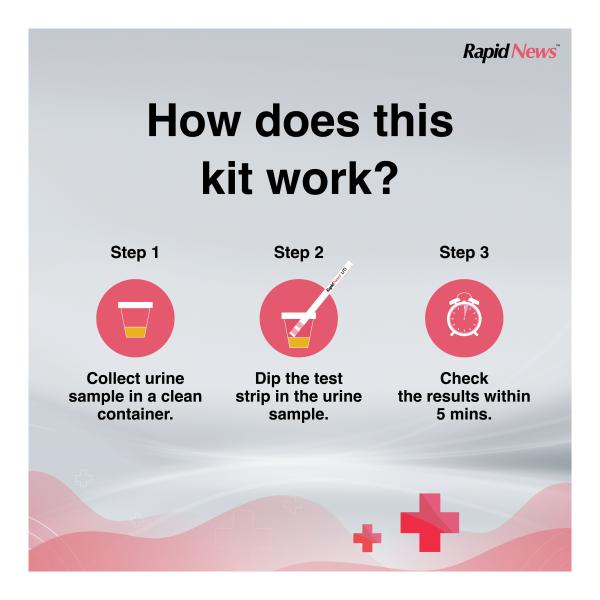 Rapid News Urinary Tract Infection Instant Urine Test Kit 3's - Test Strips & Lancets