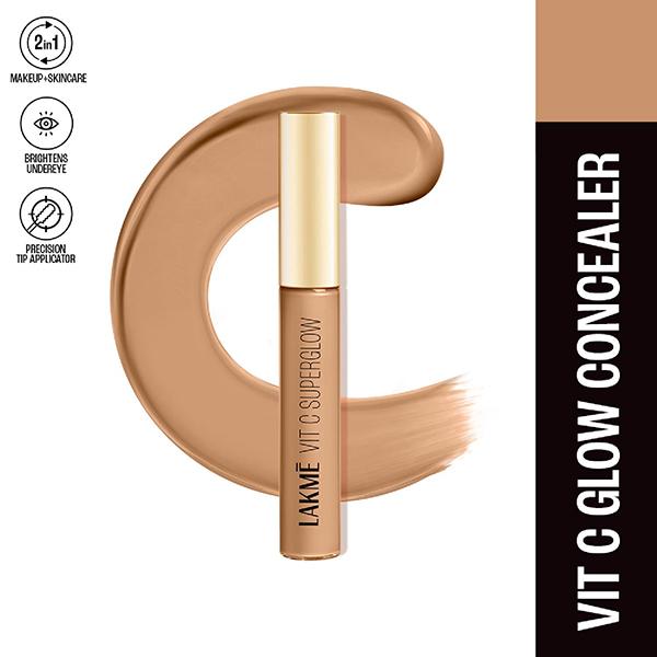 Netmeds | Lakme Makeup+Skincare Vit C Superglow Concealer 24 Beige 5.4 ml