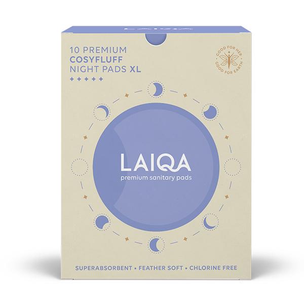 LAIQA Premium Cosyfluff Night Pads (XL) 10's