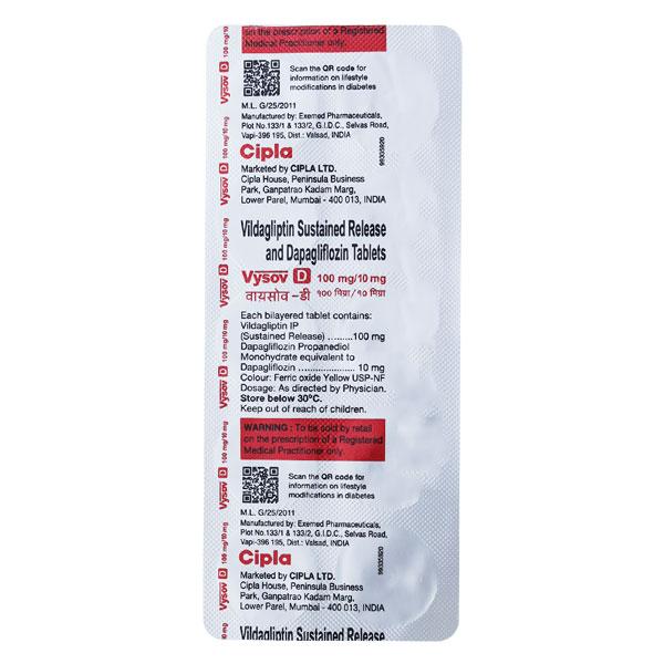 VYSOV D 100/10 Tablet 10's - Diabetes-Ant