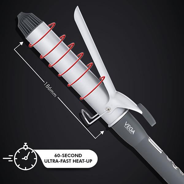 VEGA Professional Pro Cera Curls 38mm Barrel Hair Curler, (VPMCT -06) 1's - Rollers & Curlers