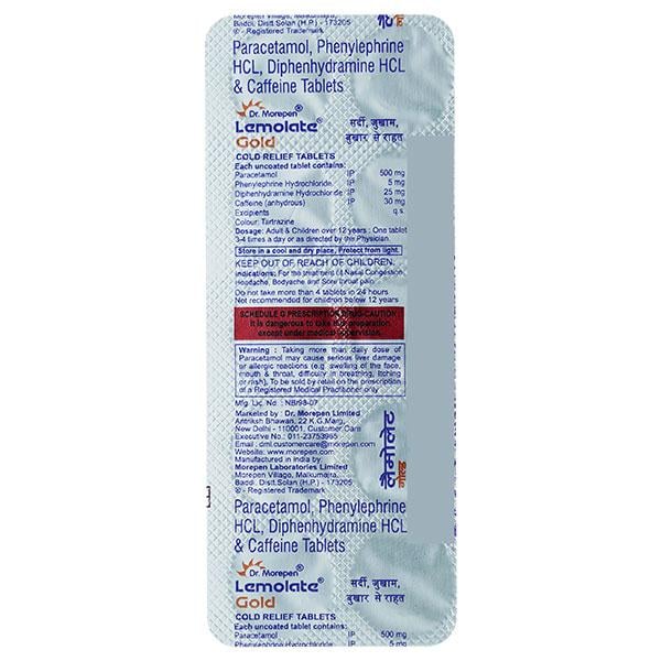 LEMOLATE GOLD Tablet 10's - Cough And Cold-Cou