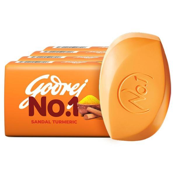 Godrej NO.1 Sandal & Turmeric Soap (Pack of 3 x 150 g + 150 g Free) - Soaps