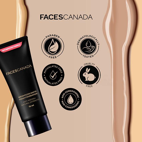 Faces Canada Weightless Matte Finish Foundation - Natural 15ml - Foundation