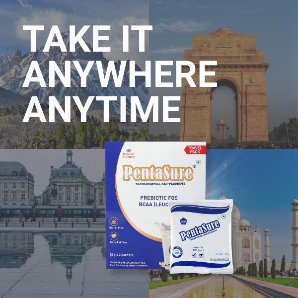 PentaSure Nutritional Supplement Powder - Vanilla Flavour (Travel Pack Sachet of 3 x 50 gm) - Daily Health Drinks