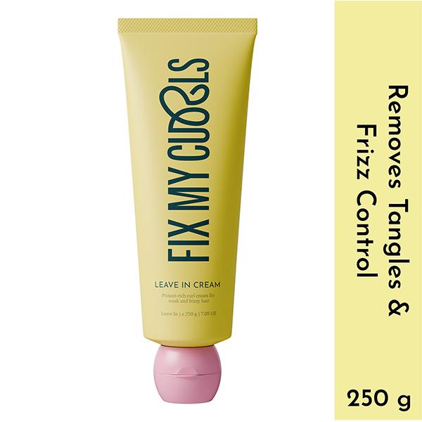 Fix My Curls Leave in Cream with Moisturising Jojoba Oil, Nigella Sativa Oil, and Keratin for Curly, Wavy, Dry and Frizzy Hair 250 gm - Hair Sets & Kits