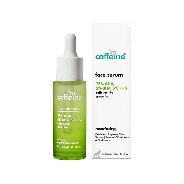 Mcaffeine Green Tea Face Serum With 25% Aha, 2% Bha, 5% Pha 30 ml - Face Serum