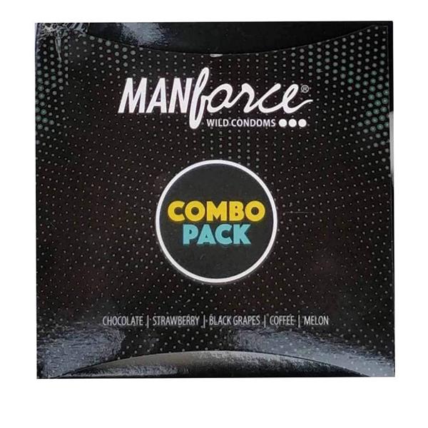 Manforce Condoms - Wild Combo (Pack of 5 x 4's) - Plain/Flavoured Condoms