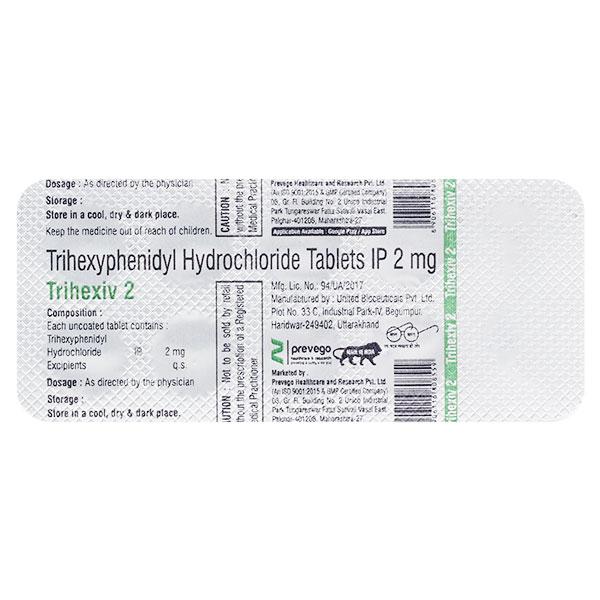 TRIHEXIV 2 Tablet 10's - Schizophrenia-Aps