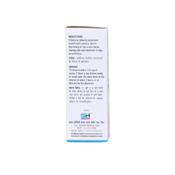 German's Nervo Care and Cure Sciatica Drops 30 ml - Homeopathic Drops
