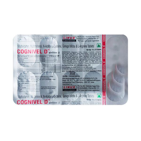 COGNIVEL D TABLET 10'S - Supplements-Vam