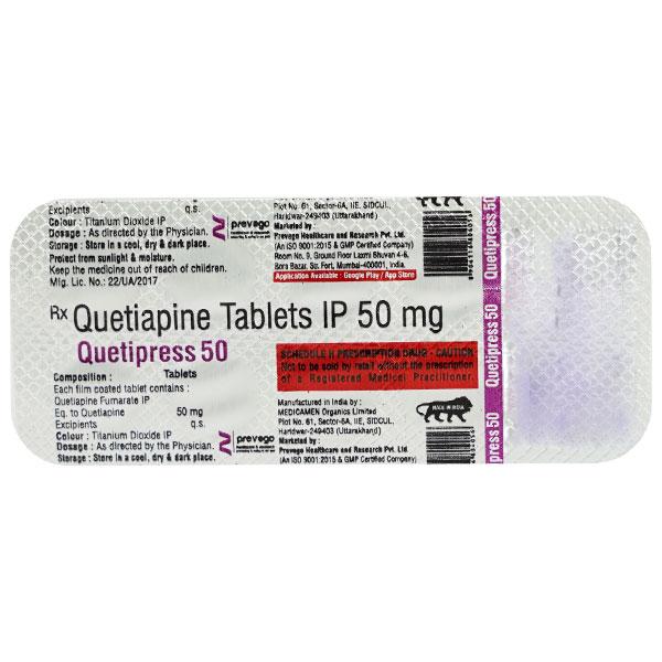 Netmeds | QUETIPRESS 50 Tablet 10's
