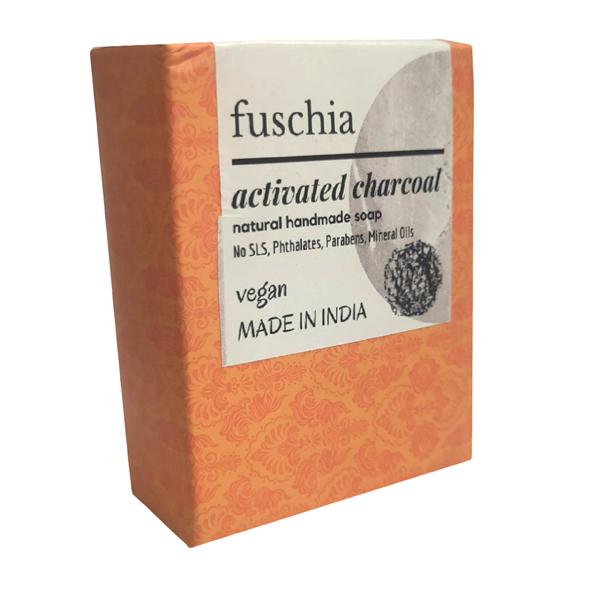 Fuschia Natural Handmade Soap - Activated Charcoal 100 gm - Soaps