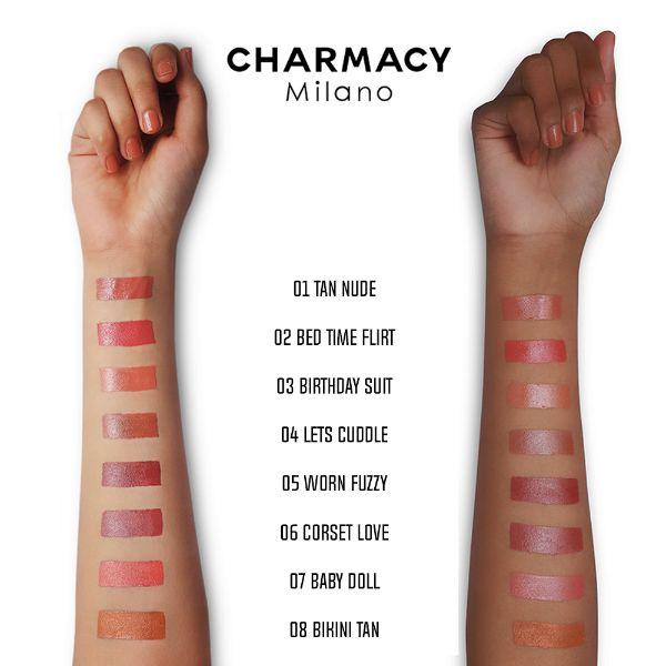 Charmacy Milano Flattering Nude Lipstick Tan Nude 3.6gm - Lipsticks