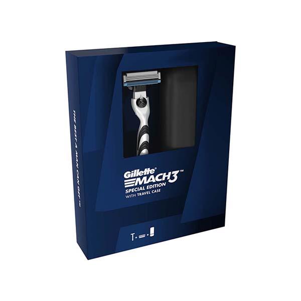 Gillette Mach3 Limited Edition Premium Gift Pack 1 Gillette Mach3 Manual Razor, 1 Gillette Mach3 Cartridge, 1 Travel Case 1's - Grooming Kits