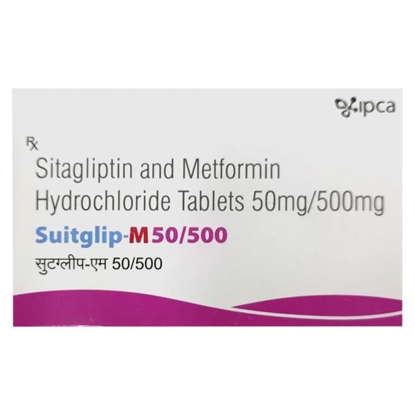 SUITGLIP M 50/500 Tablet 10's - Diabetes-Ant