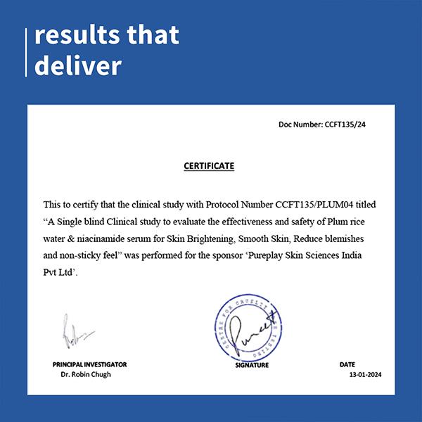 Plum Rice Water & 10% Niacinamide Face Serum - Brightens from 1st Use, Dermat-Tested 50 ml - Face Serum