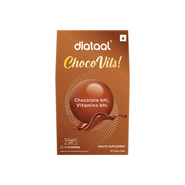 Netmeds | Diataal Chocovits Chewtabs - Chocolate Flavour 30's