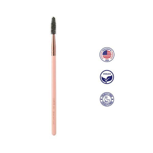 Netmeds | Luxie 201 Brow and Lash Brush - Rose Gold 1's