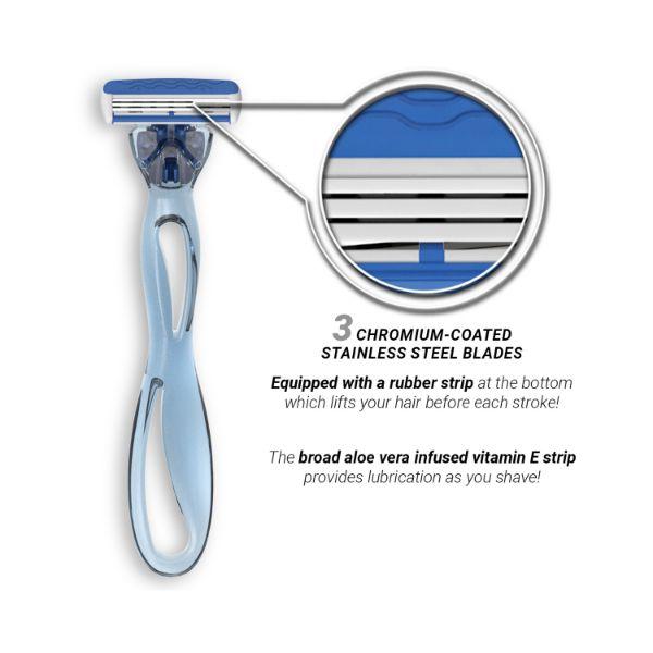Summer By Zlade Splash III Triple-Blade Hair Removal Razor For Women - 1 Handle + 4 Cartridges 1s - Shaving & Hair Removal
