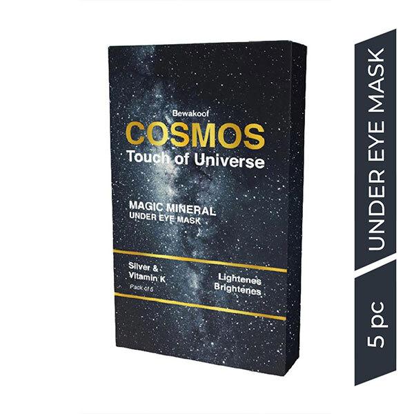 Netmeds | Cosmos by Bewakoof Lightening Magic Mineral Under Eye Mask Powered By Silver & Vitamin-K (Pack of 5 ) 1's