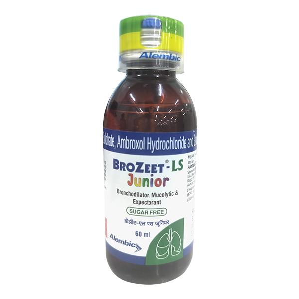 BROZEET LS JUNIOR SUGAR FREE Expectorant 60ml - Asthma/COPD-Ast