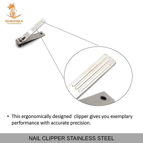 Majestique Nail Clipper Stainless Steel Fingernail Clippers 1's - Nail Care
