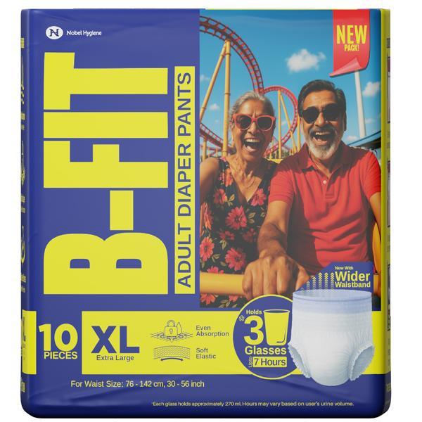 Netmeds | B-Fit Adult Economy TAPE Diaper (XL) 10's
