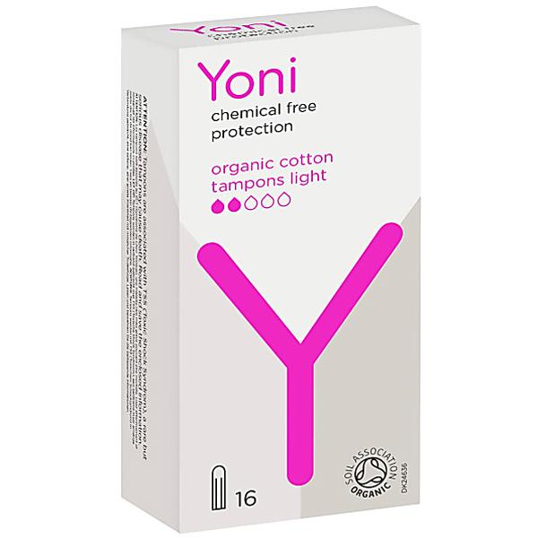 Yoni Organic Cotton Tampons - Light 16's - Tampons