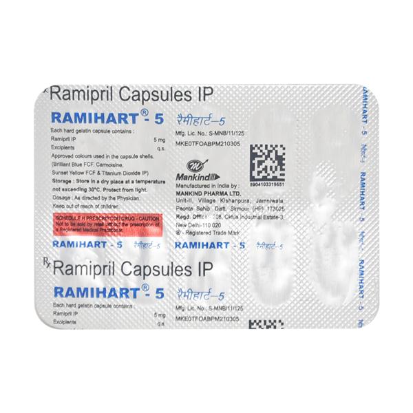 Ramihart 5mg Capsule 10'S - Hypertension-ACE