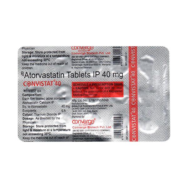CONVISTAT 40 Tablet 15's - High Cholesterol-Dys