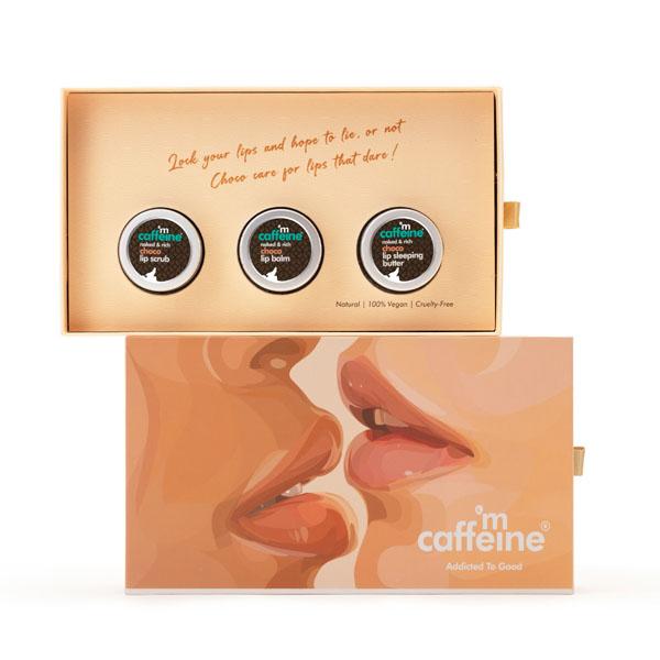 Netmeds | mCaffeine Choco Kissed Lip Gift Kit 36 gm