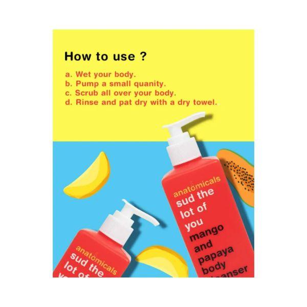 Anatomicals Mango & Papaya Body Cleanser 50 ml - Shower Gels & Body Wash