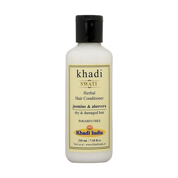 Khadi Swati Herbal Hair Conditioner - Jasmine & Aloevera 210 ml - Conditioners