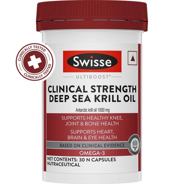 Netmeds | Swisse Ultiboost Clinical Strength Deep Sea Krill Oil Capsules 30's
