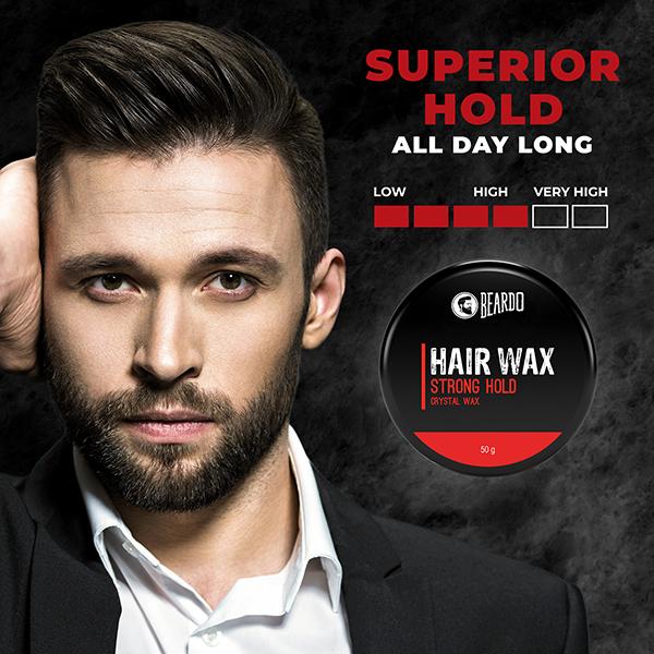 Beardo Hair Wax - Strong Hold Crystal Wax 50gm - Hair Gels & Waxes