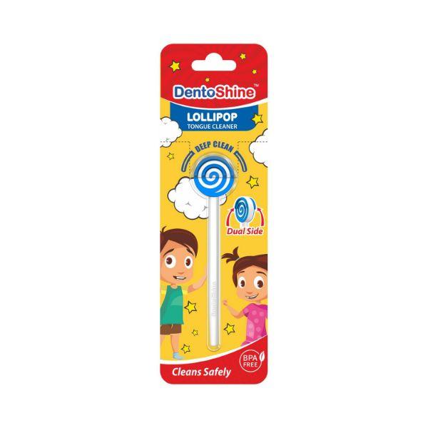 Netmeds | Dentoshine Lollipop Tongue Cleaner for Kids Blue 100 gm