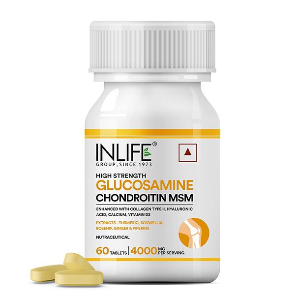 Netmeds | INLIFE Glucosamine Chondroitin MSM 4000mg Tablets 60's