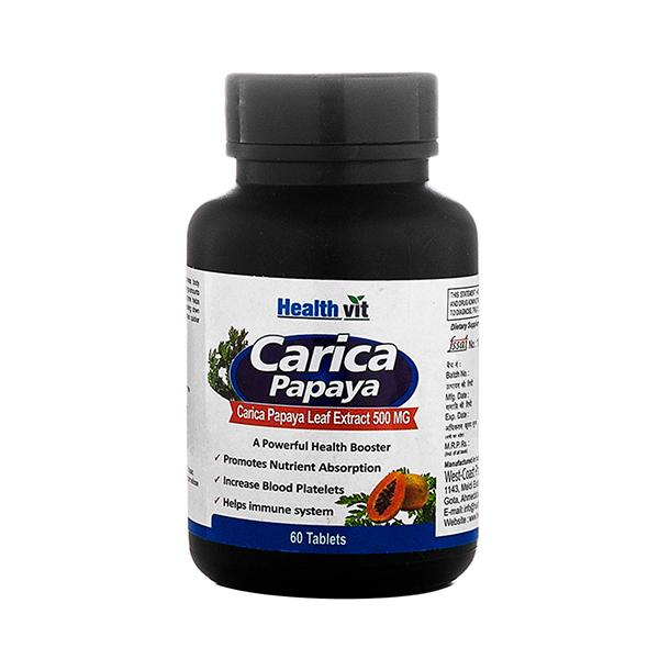 Netmeds | Healthvit Carica Papaya Leaf Extract Tablets 60's