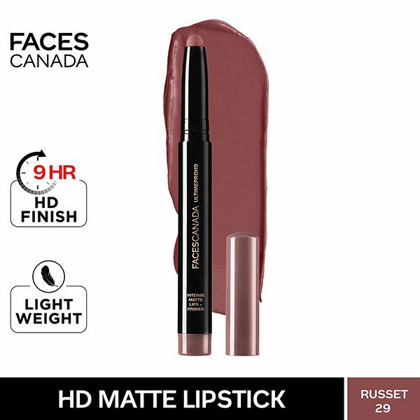 Netmeds | FACESCANADA Ultimepro Hd Intense Matte Lips and Primer Russet 29 1.4 gm